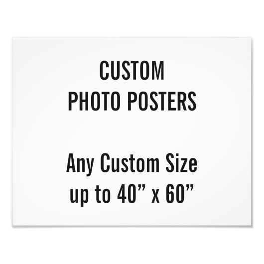 14カスタムインチx 11インチフォトポスター、最大40インチx 60インチ フォトプリント (正面)