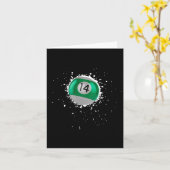 14クールボール14ビリヤード絵を描Splatte カード (黄色い花)