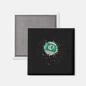 14クールボール14ビリヤード絵を描Splatte マグネット (正面/裏面)