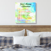 14グッドモーニングの肯定 – 前向き考えるの キャンバスプリント (インサイチュ (寝室))