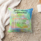 14グッドモーニングの肯定 – 前向き考えるの クッション (ブランケット)