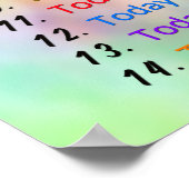 14グッドモーニングの肯定 – 前向き考えるの ポスター (角)