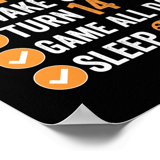 14ターン14マイパーフェクト誕生日ゲーム ポスター (角)