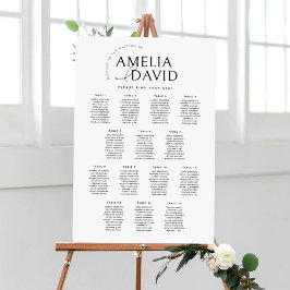 14テーブモダンルのウェルカムシーティングチャート ポスター