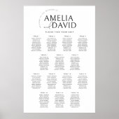 14テーブモダンルのウェルカムシーティングチャート ポスター (正面)