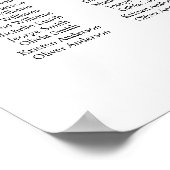 14テーブル古典的な座席表を見つける ポスター (角)