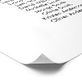 14テーブル私たちお気に入りのの人の座席図プラン ポスター (角)