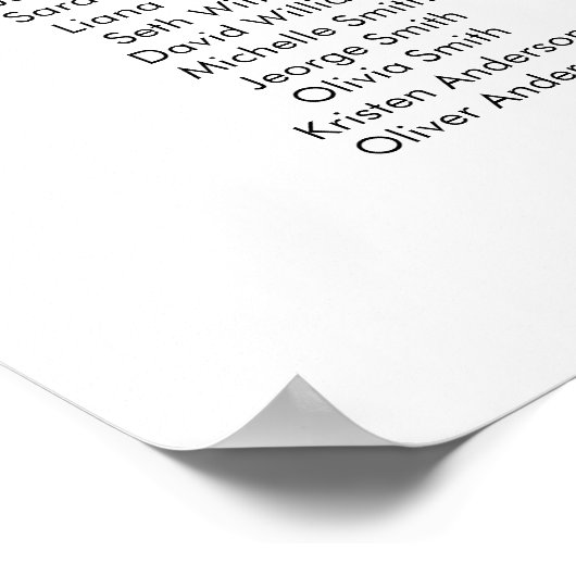 14テーブル私たちお気に入りのの人の座席図プラン ポスター (角)