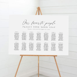 14テーブル私たちお気に入りのの人の座席図プラン ポスター