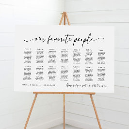 14テーブル私たちお気に入りのの人の座席図プラン ポスター