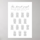 14テーブル私たちお気に入りのの人の座席表 ポスター (正面)