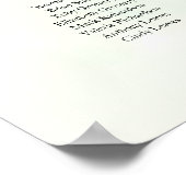 14テーブル結婚のシーティングチャート緑のユーカリ ポスター (角)