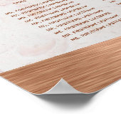 14テーブル結婚シーティングチャート銅大理石メタル ポスター (角)