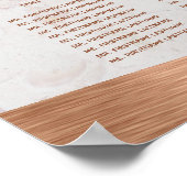 14テーブル 結婚席次表 銅 マーブル メタル ポスター (角)