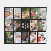 14パーソナライズされた枚の写真  フリースブランケット (正面(横))