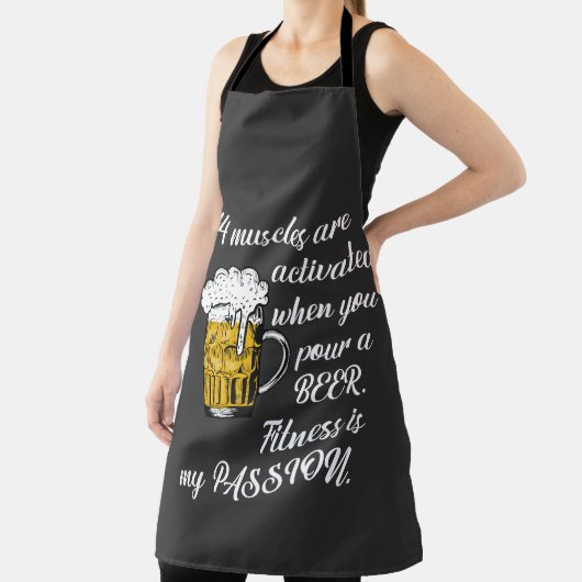 14ビールを注ぐと筋肉が活性化する。 エプロン (インサイチュ)