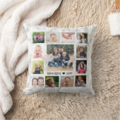 14ファミリーフォトコラージュで大理石を作成 クッション (ブランケット)