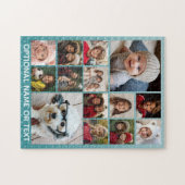 14フォトインスタグラムのコラージュと背グラデーション景 ジグソーパズル (横)