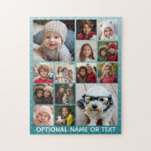 14フォトインスタグラムのコラージュと背グラデーション景 ジグソーパズル (縦)