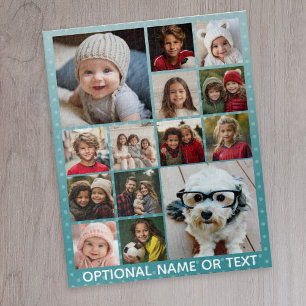 14フォトインスタグラムのコラージュと背グラデーション景 ジグソーパズル