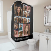 14フォトインスタグラムのコラージュ – 背景を変更できる シャワーカーテン (インサイチュ)