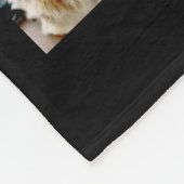 14フォトコラージュ正方形白黒書道 フリースブランケット (角)