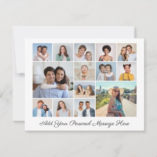 14フォトコラージュ自分のグリーティングカードを追加 (正面)