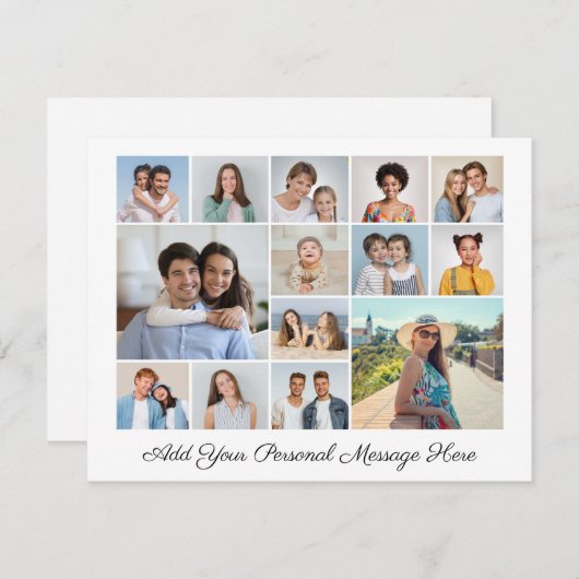 14フォトコラージュ自分のグリーティングカードを追加 (正面/裏面)