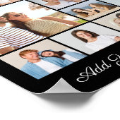 14フォトコラージュ自分の挨拶を追加 ポスター (角)