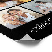 14フォトコラージュ自分の挨拶を追加 ポスター (角)