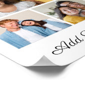 14フォトコラージュ自分の挨拶を追加 ポスター (角)