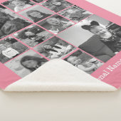 14フォトコラージュ – 赤面ピンク写真を追加 シェルパブランケット (3/4)