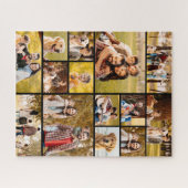 14フォトユニークコラージュシンプルブラック ジグソーパズル (横)