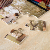 14フォトユニークコラージュシンプルブラック ジグソーパズル (側面)