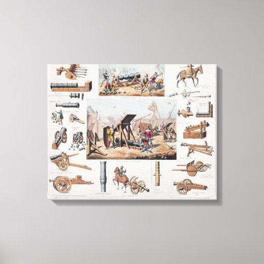 14フランスの世紀と15世紀の大砲 キャンバスプリント (正面)