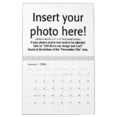 14フルカバレッジの写真 – パーソナライズされた カレンダー (1月 2026)