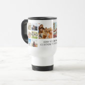 14モダンパーソナライズされた枚コラージュ トラベルマグ (正面左)