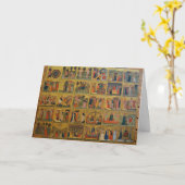 14世紀な聖書の物語-ベロナ、イタリア カード (黄色い花)