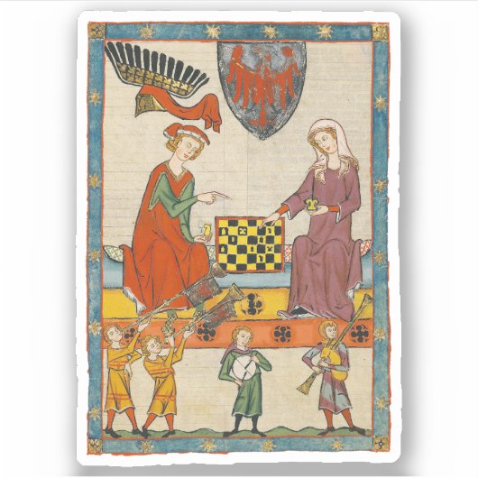 14世紀のコーデクス・マーネッセのチェスゲーム シール (正面)
