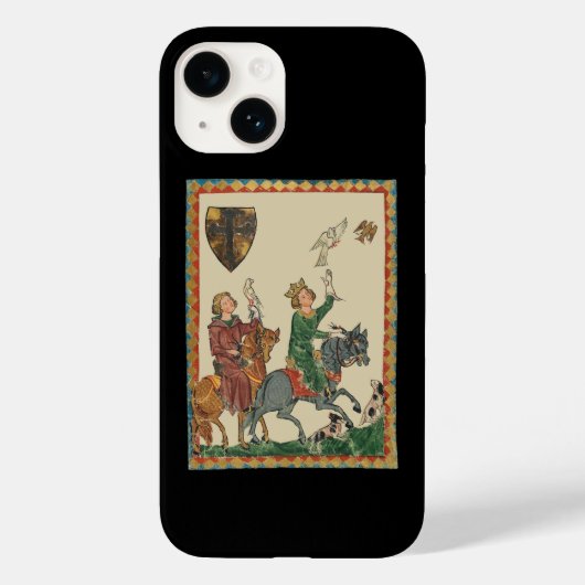 14世紀のコーデクス・マーネッセの鷹狩り Case-Mate iPhoneケース (裏面)