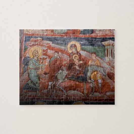 14世紀のセルビア教会のフレスコ画、 ジグソーパズル (横)