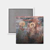 14世紀のセルビア教会のフレスコ画 2 マグネット (正面/裏面)
