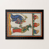 14世紀のトーナメントで騎士と戦う ジグソーパズル (横)