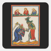 14世紀のトーナメントで騎士と戦う スクエアシール (正面)