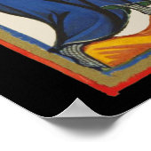 14世紀のトーナメントで騎士と戦う ポスター (角)