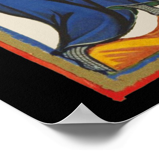 14世紀のトーナメントで騎士と戦う ポスター (角)