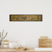 14世紀のモンゴ中国のルの護送隊 ポスター (キッチン)