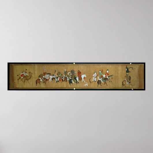 14世紀のモンゴ中国のルの護送隊 ポスター (正面)