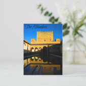 14世紀の歴史的なナスリッド朝宮殿 ポストカード (スタンド正面)