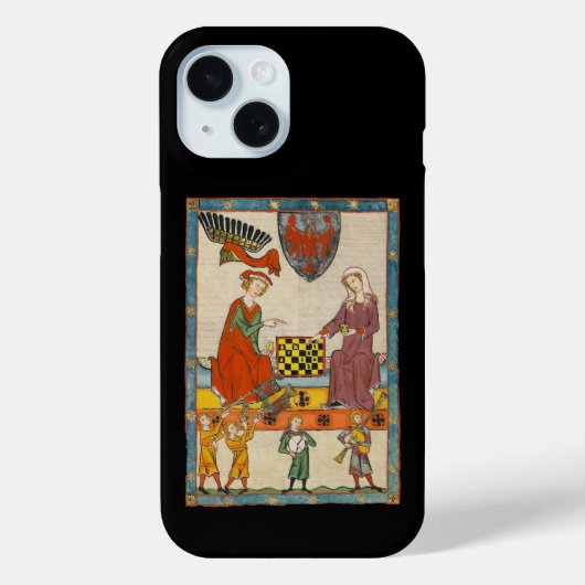 14世紀コーデクス・マーネッセのチェス Case-Mate iPhoneケース (裏面)